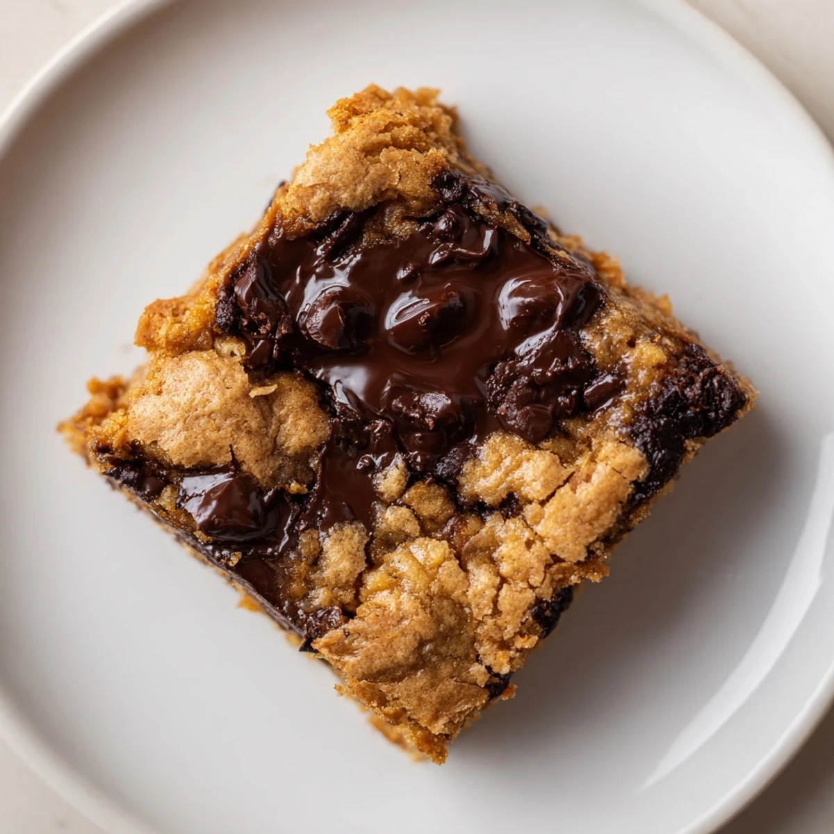 Golden, gooey Ultimate Chocolate Chip Cookie Bars fresh from the oven, offering a delightful treat.