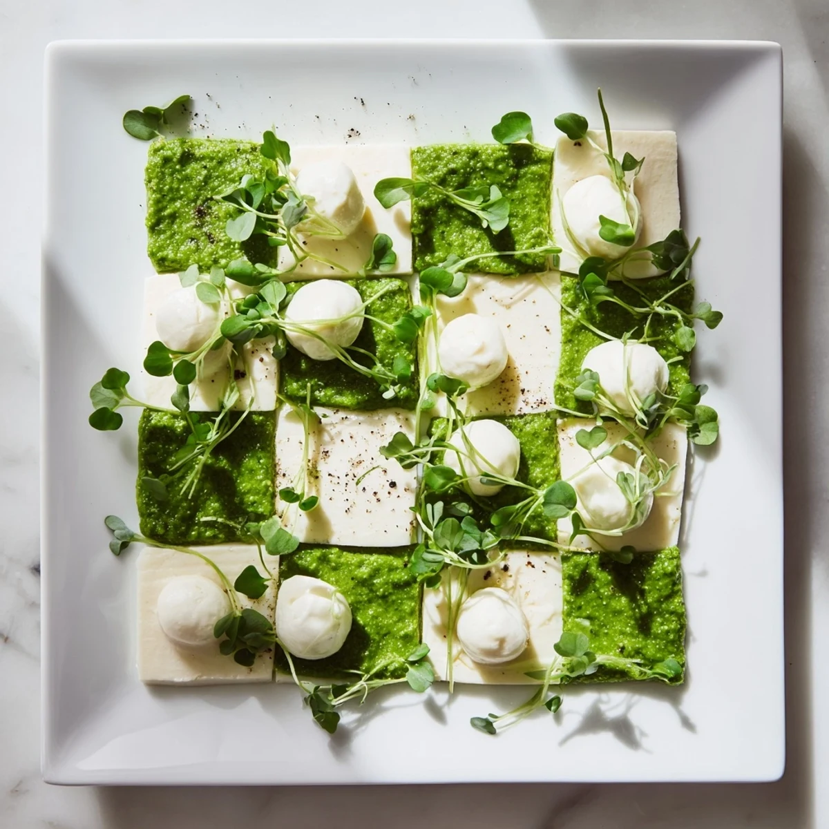 Checkerboard Cheese Herb Appetizer