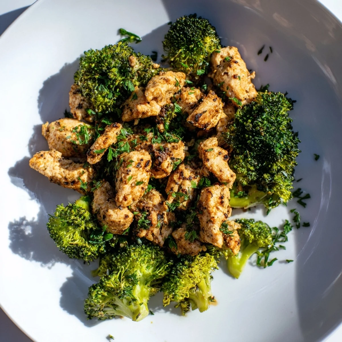 Tender, perfectly cooked Microwave-Steamed Chicken and Broccoli, a healthy and easy weeknight meal.