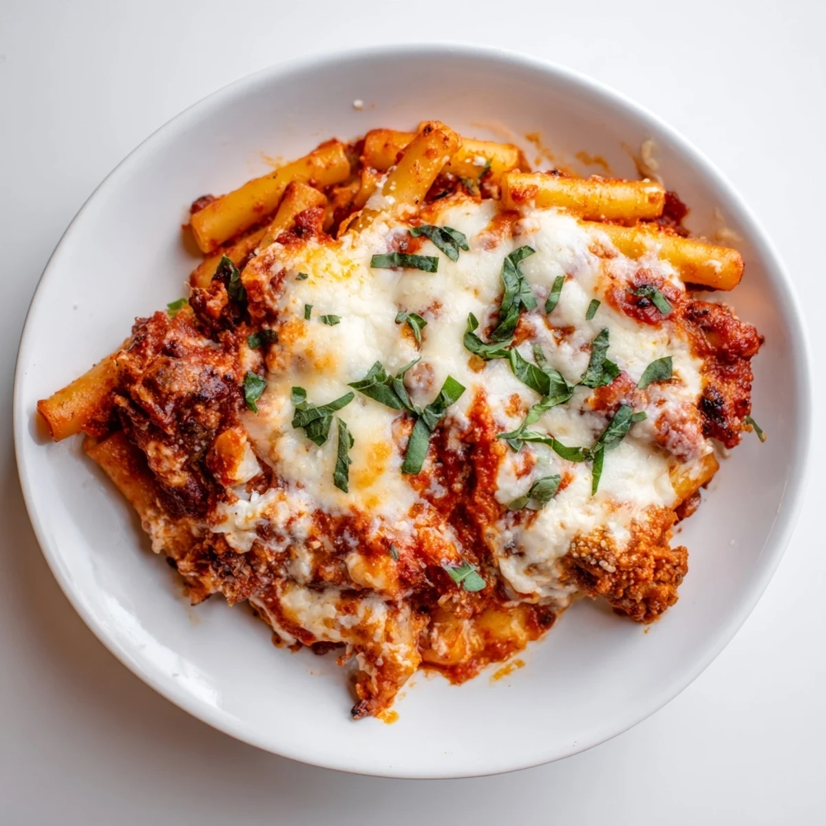 Warm, bubbling Cheesy Baked Ziti topped with melted mozzarella, a classic comfort food for any occasion.