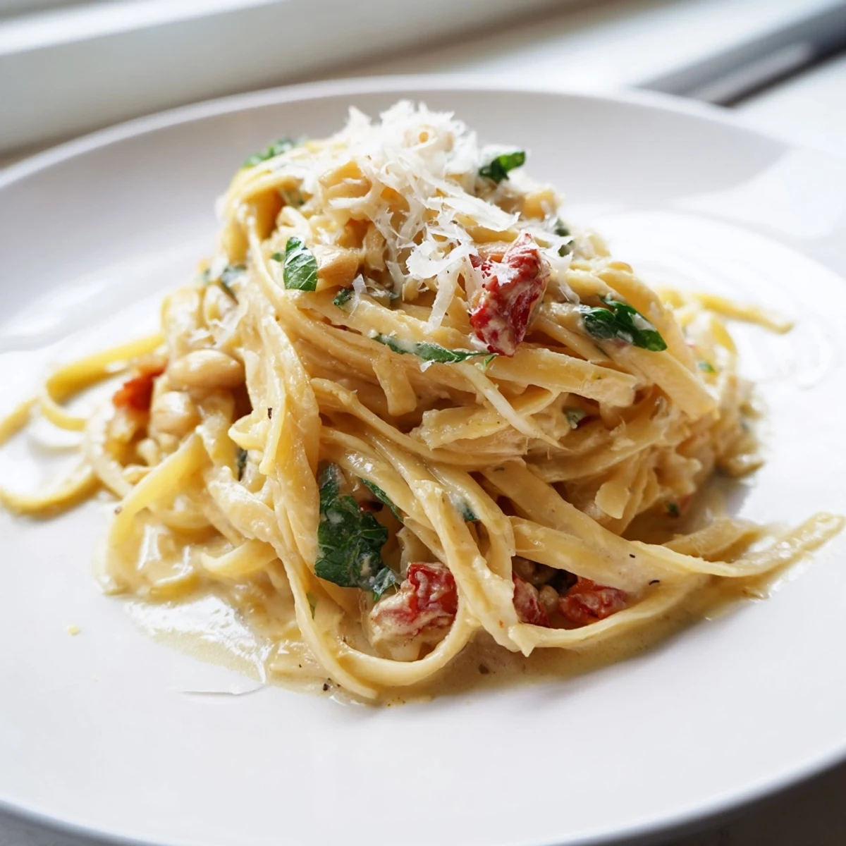 This Roasted Garlic Pasta Sauce showcases golden roasted garlic cloves blended into a silky, aromatic tomato cream sauce over pasta.