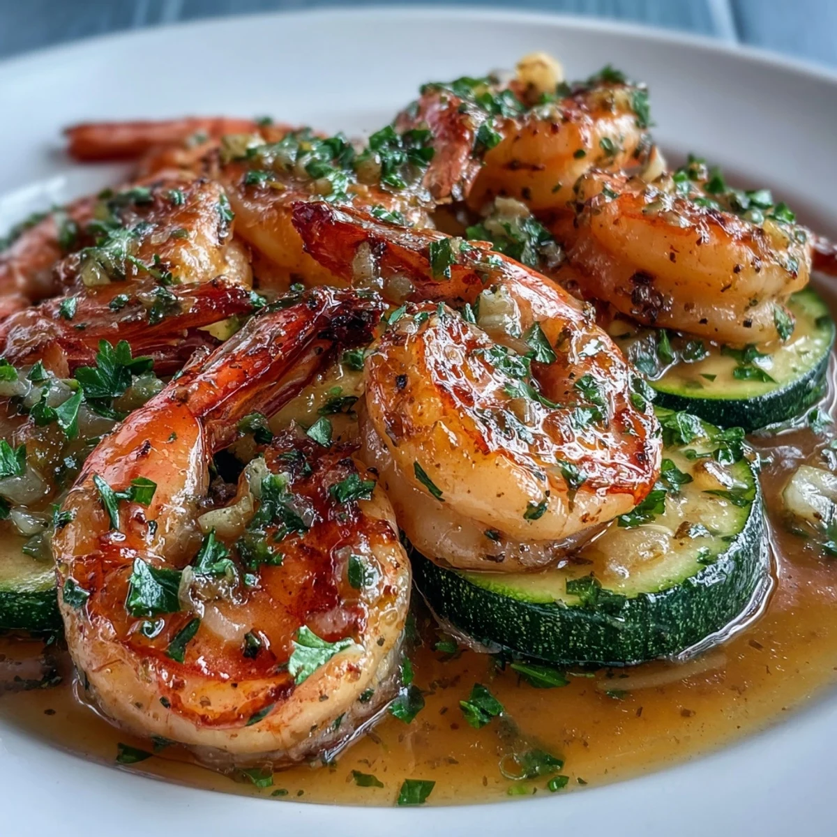 Keto Lemon Butter Garlic Shrimp Packets with Zucchini: Low-carb foil packets bursting with garlic, lemon, and herb flavors, offering an easy, healthy dinner in minutes.