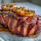 Honey Glazed Ham with Pineapple, a golden centerpiece with juicy pineapple rings and cherries, perfect for festive Easter dinner.  