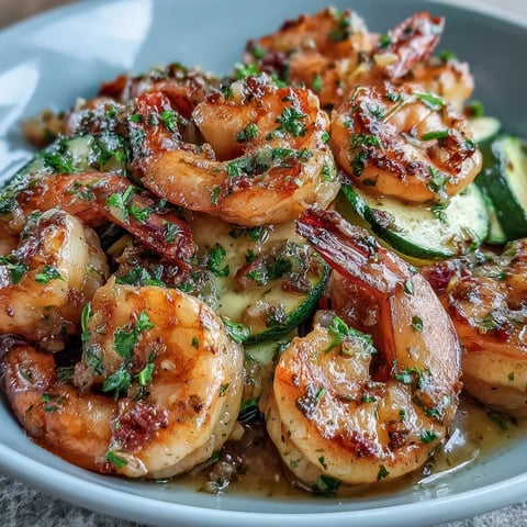 Keto Lemon Butter Garlic Shrimp Packets with Zucchini: Juicy shrimp and tender zucchini steamed in foil with a zesty lemon-butter sauce, perfect for a quick keto meal.