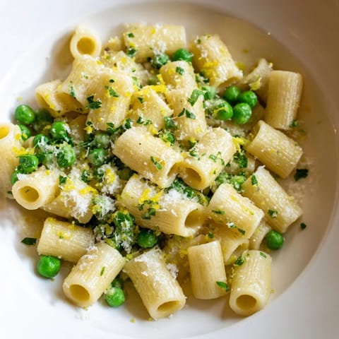 Garlic Butter Ditalini Peas