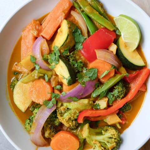 Coconut Curry Vegetables Dish