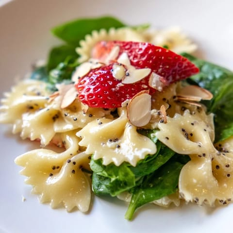 Spring Spinach Strawberry Pasta Salad