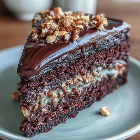 A slice of moist olive oil chocolate celebration cake served on a white dessert plate with fresh berries.