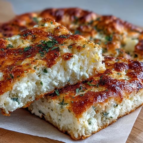 Fluffy Cottage Cheese Flatbread stacked on a wooden board, warm and tender for wraps.