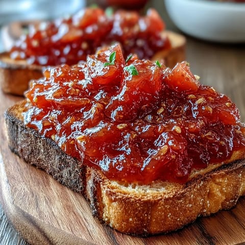 A jar of homemade Guava Preserves with toast and cream cheese on a rustic wooden table.