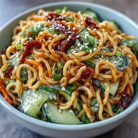 Chili Crisp Cucumber Noodle Bowls
