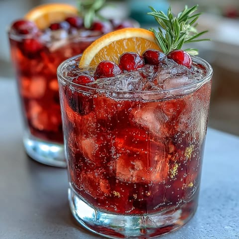Orange Cranberry Sparkler Rosemary