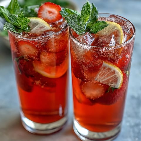 Sparkling Strawberry Citrus Drink