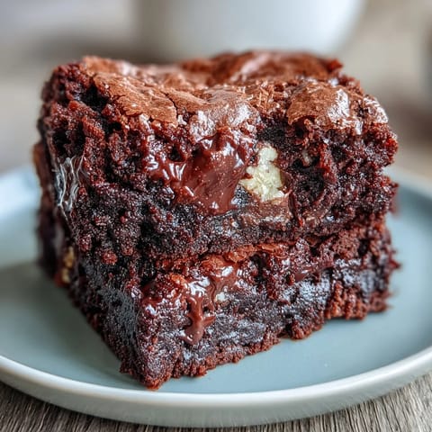 Decadent triple chocolate sourdough brownies with espresso, featuring rich bittersweet, milk, and white chocolate chunks baked to fudgy perfection.