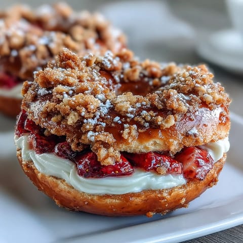 Strawberry Cheesecake Protein Bagels