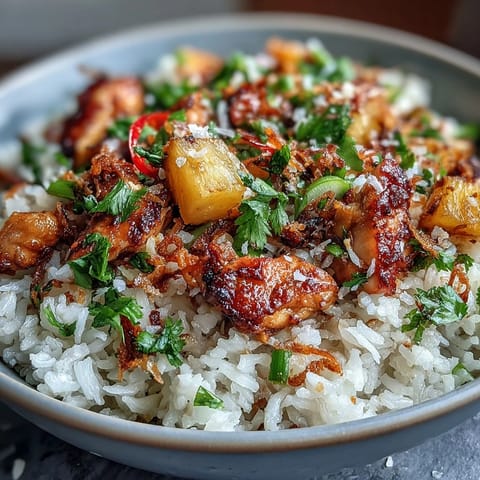 Coconut Pineapple Chicken Bowls