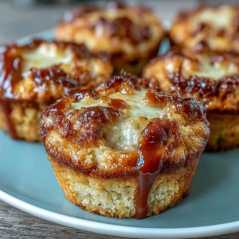 Golden cornbread muffins with swirls of smoky BBQ sauce and sharp cheddar cheese, baked to tender perfection for your baby shower or cookout.