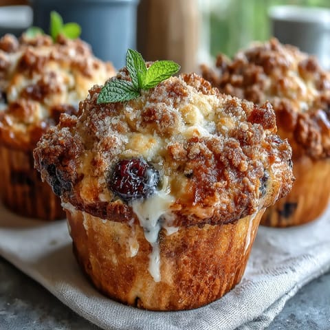 Blueberry Lemon Sourdough Muffins