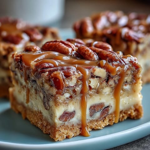 Kentucky Derby Pecan Pie Bars with Brown Sugar Crust: golden pecan filling atop a buttery brown sugar shortbread base, cut into neat squares for easy serving.