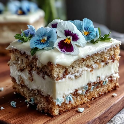 Spring Cake with Edible Flowers