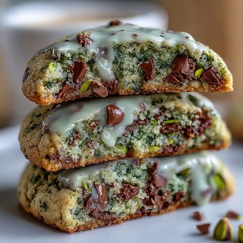 St. Patrick's Day Pistachio Pudding Cookies with real pistachios and natural green color.