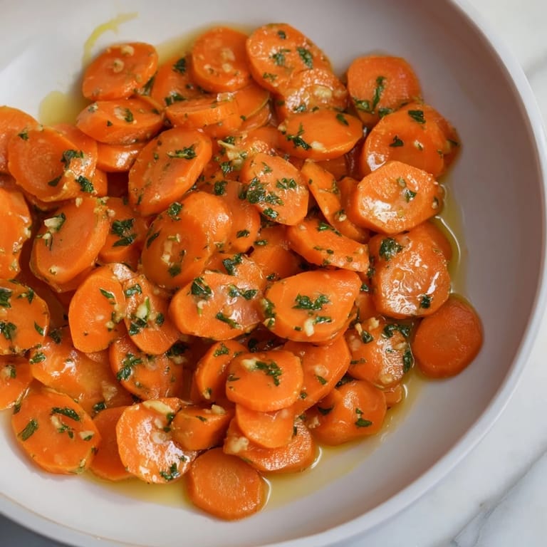 Warm, appetizing image: Golden honey-glazed carrots showcase their sweet glaze, ready to enjoy with a meal.