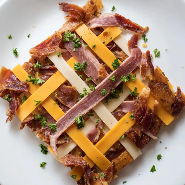 Freshly assembled The Tartan Plaid shows off a beautiful plaid; jerky, cheese ready to be served.