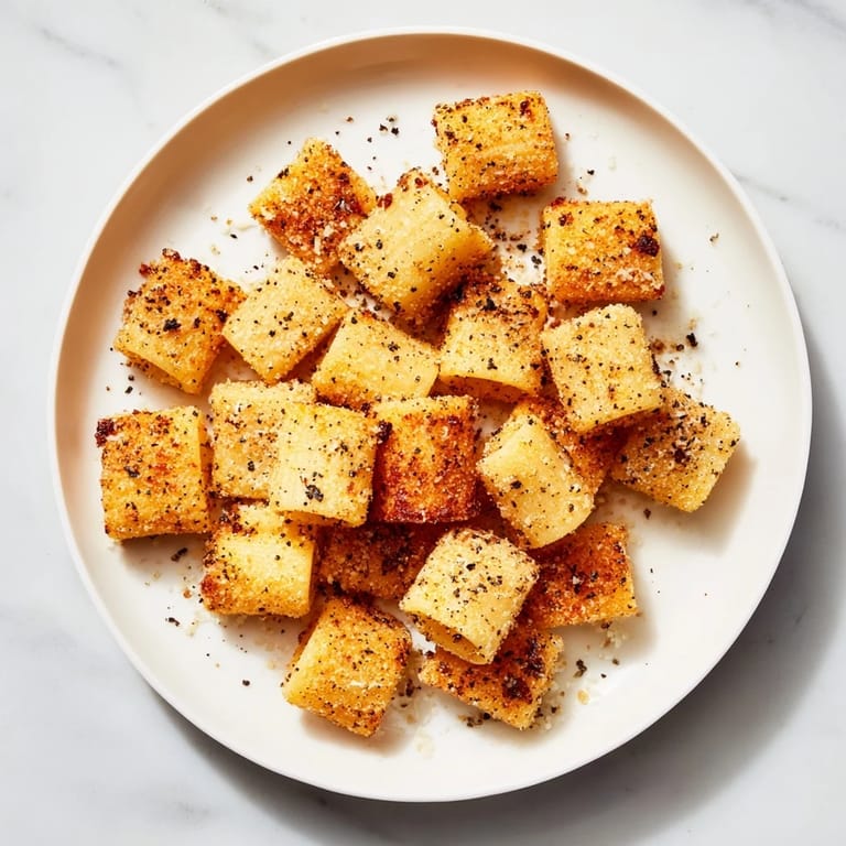 Enjoy the light crunch of delicious, homemade Air Fryer Pasta Croutons, ideal for soup or salad garnish.