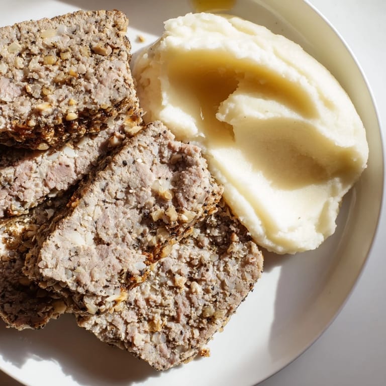 Close-up of a rustic plate of Scottish haggis, the spiced meat mixture with oatmeal, ready to be eaten.