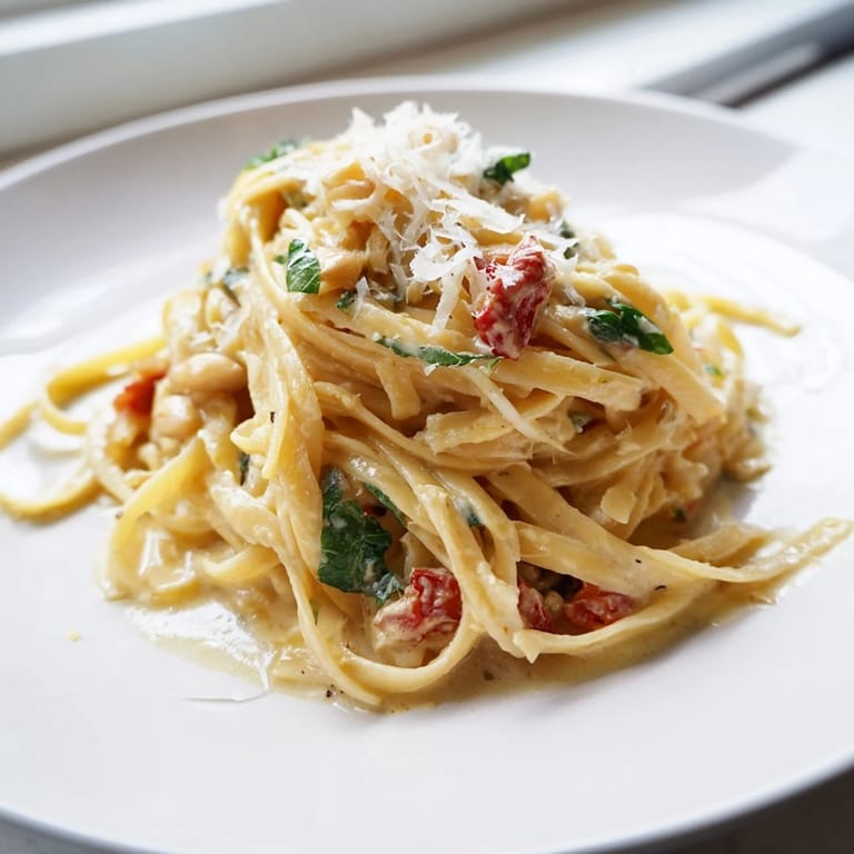 This Roasted Garlic Pasta Sauce showcases golden roasted garlic cloves blended into a silky, aromatic tomato cream sauce over pasta.