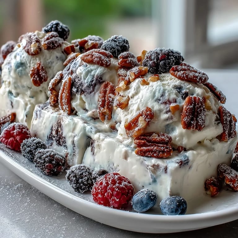 Frozen Yogurt Berry Bark: sweet honey-infused yogurt swirled with fresh berries, frozen into a refreshing snack.  