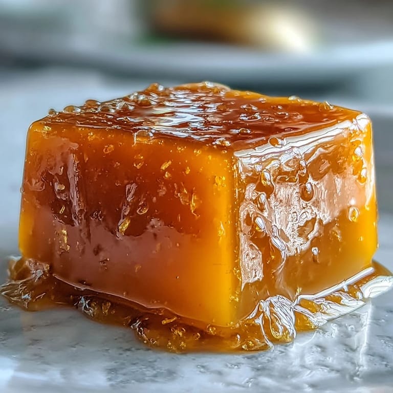 Refreshing vegan mango agar-agar cubes glistening alongside smooth coconut milk.