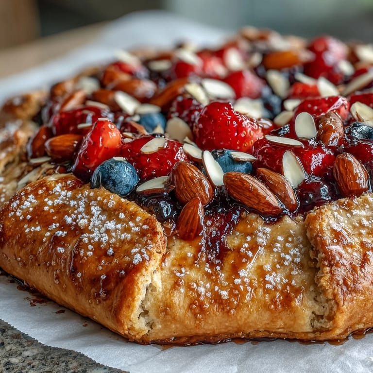 Enjoy this delicious Summer Berry Galette served warm with a scoop of ice cream.