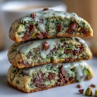 St. Patrick's Day Pistachio Pudding Cookies with real pistachios and natural green color.